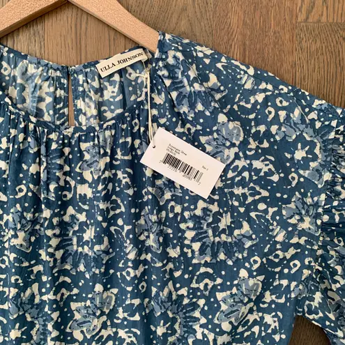 Ulla Johnson NWT Rosemarie in Blue Batik Print Cotton Size 2
