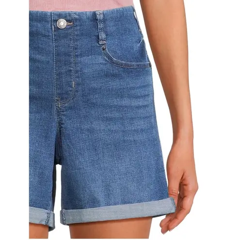 Time & Tru New  Women's Denim Shorts with Cuffed Hem Size: L (12-14)