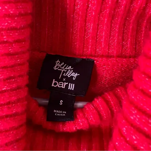 Bella Tilley X lll Red Long Sleeve Turtleneck Inside Out Style Sweater