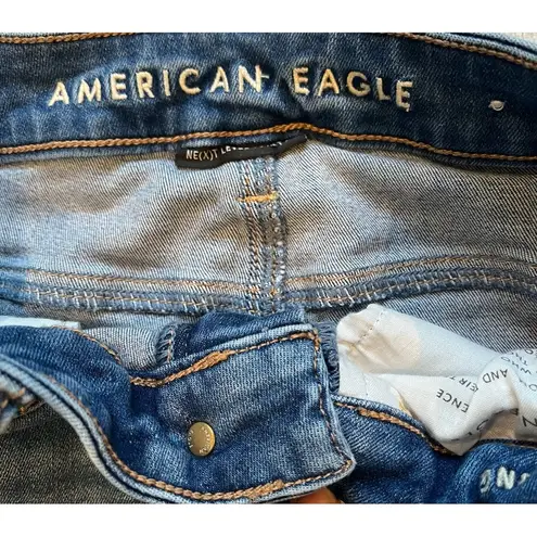 American Eagle  Next Level Stretch Ripped Super Hi-Rise Jegging, Sz 2 Short