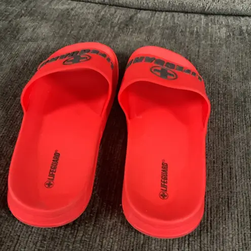 Lifeguard  Red and Black Slides Size 41