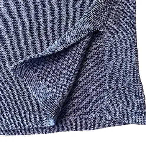 J.McLaughlin Women's Blue Knit V Neck Long Sleeve Sweater Top Tunic