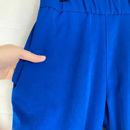 Moxie Scrubs Womens XS Royal Blue Mid Rise Cargo Jogger Scrub Pants Medical