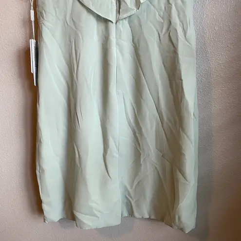 JJ's House Dress Sage Size 14 V-Neck Knee-Length Chiffon Mother of Bride Wedding