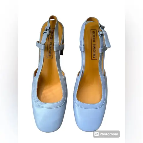 VERONIQUE BRANQUINHO Anthro Lilac Slingback Sandal Size 38 US 7.5 Y2K Style Blue