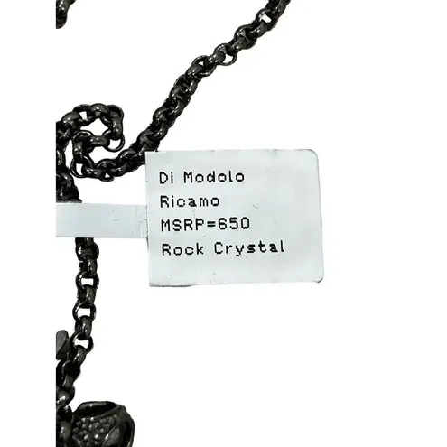 Di Modolo Rock Crystal Necklace in Plated Black Rhodium MSRP $650 NWT Dust Bag