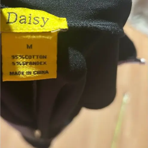 Daisy Black Sleeveless Romper spandex shorts