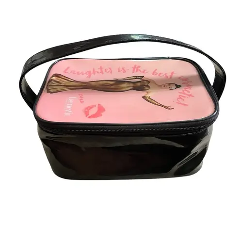 💋 Vintage Benefit Cosmetics Train Case – “Laughter is the Best Cosmetic” 💋 Pink