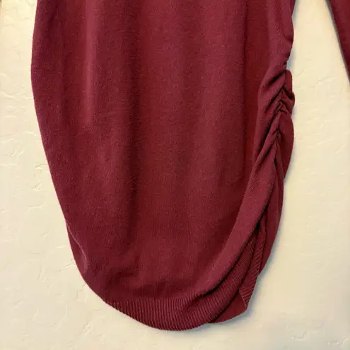 Motherhood Maternity red burgundy long sleeve crew neck knit sweater size small