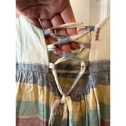 Alix of Bohemia NWT Amelia Havana Maxi Dress Multicolor Stripe Cotton Size Med