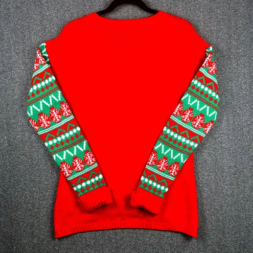 Snowman Ugly Christmas Sweater Chilling With My Snowmies Holiday Winter Large Red