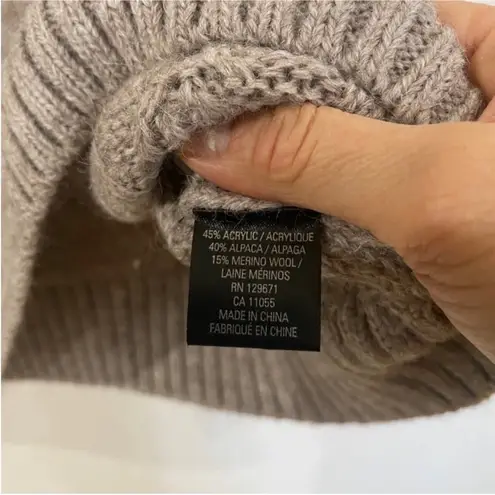 360 Cashmere wool Alpaca blend half zip sweater in oatmeal NWT