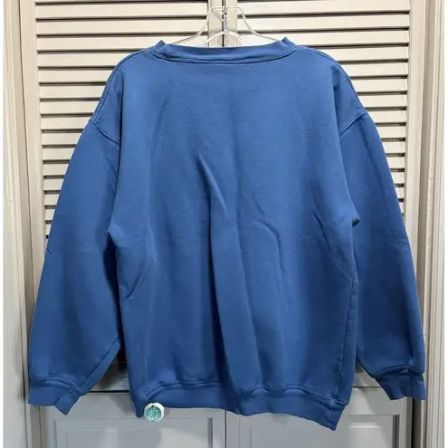 Mickey Inc Blue/Gold "Walt Disney World" Long Sleeve Crew Size S/M Embroidered Blue