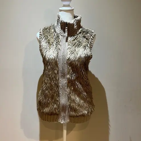 Kenar Faux Fur Knit Vest
