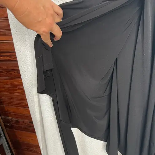 41 Hawthorn Sleeveless Tristan Faux Wrap Dress Black Knee Length Size M Size M