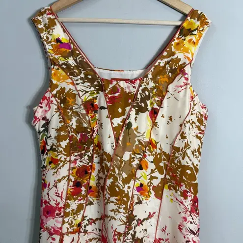 Sundance Evelyn 100% Silk Floral Mini Dress Women's 10 Ivory Flowy Feminine Chic