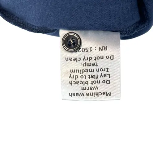 La Ligne Bonne Nuit Shirt Dress‎ Pajama Nightgown Long Sleeve Blue Size Small