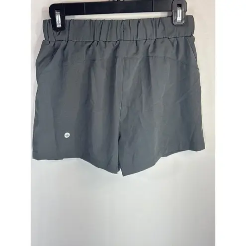 Halara Mid Rise Elastic Waistband Drawstring Ruched Side Pocket Casual Shorts 3"
