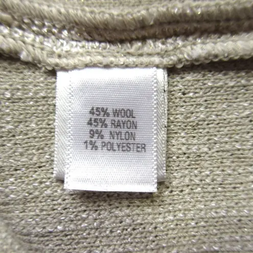 St. John NWT Tweed Knit Pencil in Limestone Metallic Wool Blend Skirt 10