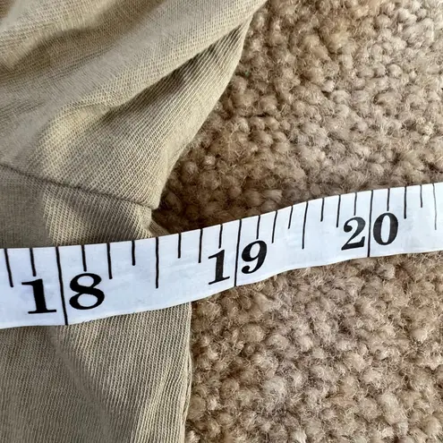 Lafayette 148 New York Women's Long Sleeve Cotton Knit Top Taupe Beige Tee J807 Tan Size M