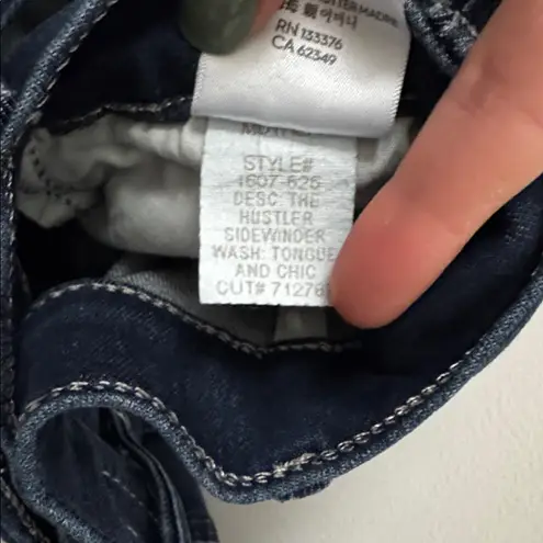 Mother 29 The Hustler Sidewinder High Rise Jeans in Tongue In Chic Blue