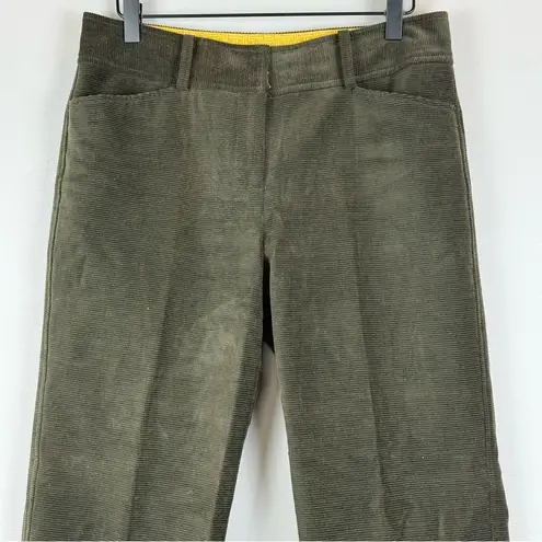 J. McLaughlin Pants Women's 6 Olive Green Corduroy Straight Leg Trousers Classic