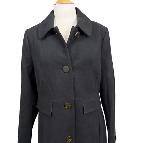 Investments Wool Blend Black Long Coat NWT Size 10 Women’s