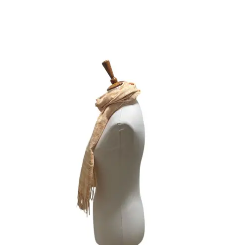 Boutique Houndstooth Print Scarf Peach One Size