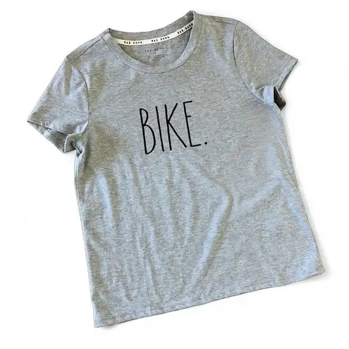 Rae Dunn BIKE Tee in Heather Grey Size Medium