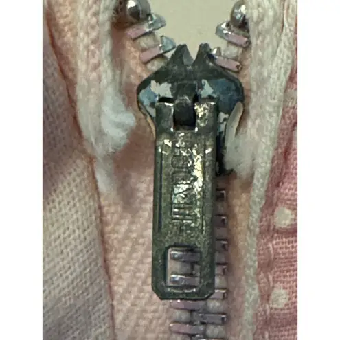 Vintage OOAK pink & white polka dot bubble hem dress medium