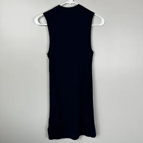 NAADAM Dress Womens XS Navy Blue Silk Cashmere Sleeveless Mini Shift