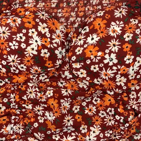 Madden NYC Shirred Print Peasant Top. Padded cups. Size XL junior’s 15