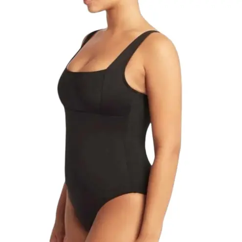 Sea Level Essentials Square Neck One Piece Size 8 NWT Black