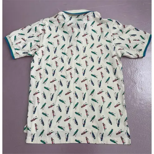 IZOD Vintage Women's Polo Shirt M Golf Print Multicolor Casual Spring