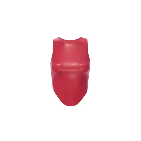 Miaou Jinx Top in Strawberry Large New Womens Faux Leather Vegan Cropped Tank Red