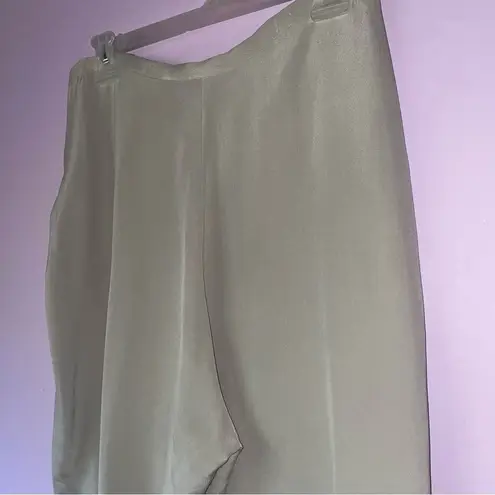 Vintage Galinda Wang Size 12 100% Silk Trouser Pants White
