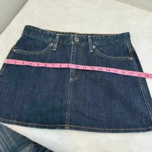 AG Adriano Goldschmied Adriano Goldschmied AG Skirt Size 29 The Mini A-Line Denim Skirt Dark Wash