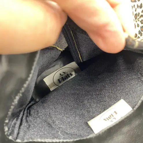 Vtg Plats Leopard Plush Platform Super Chucky Ankle Boots Size 10 Disco Funky