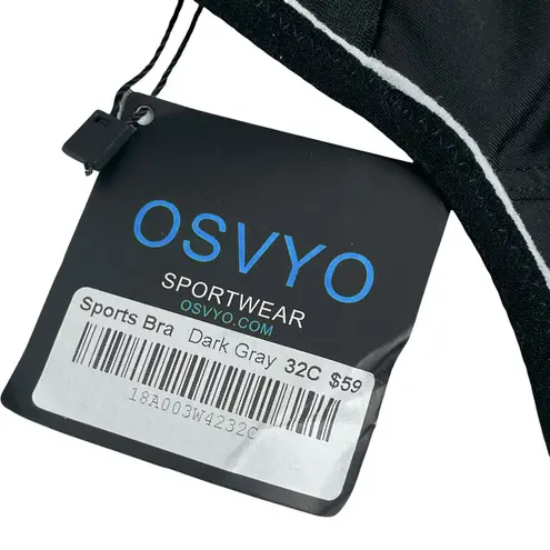 NWT OSVYO Sports Bra Dark Grey 32C Size undefined
