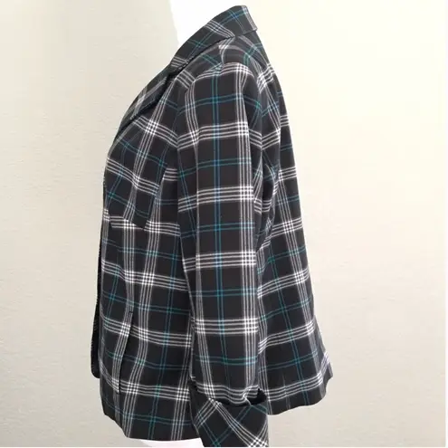 Dress Barn  Plaid 3/4 Sleeve Blazer EUC