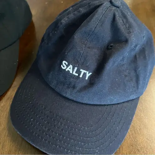 Graphic Hats Ball Caps Lot of Three Salty, Bad Hair Day, Bye Trendy Black
