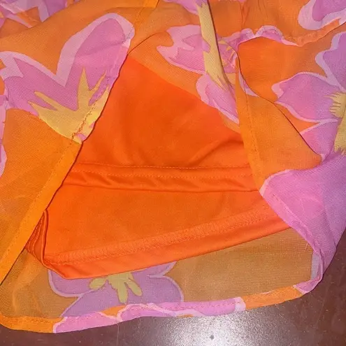 White Birch Shorts Women’s Large Floral Ruffle High Waisted flowy tiered y2k