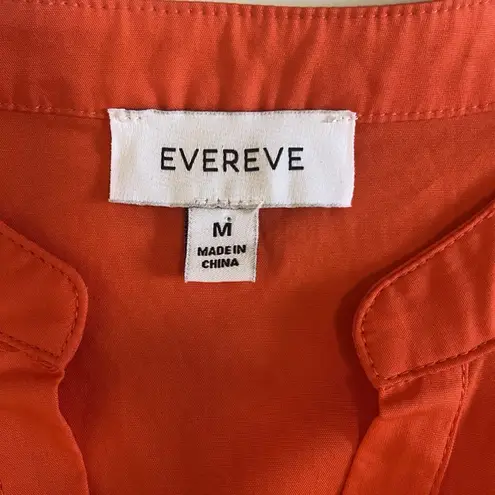Evereve Women’s Orange Sleeveless Sadie Twist Poplin Top Size M Preppy Classic