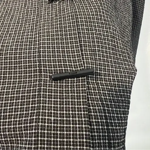 Habitat Lightweight Black & White Grid Print Cropped Sleeve Jacket Lagenlook