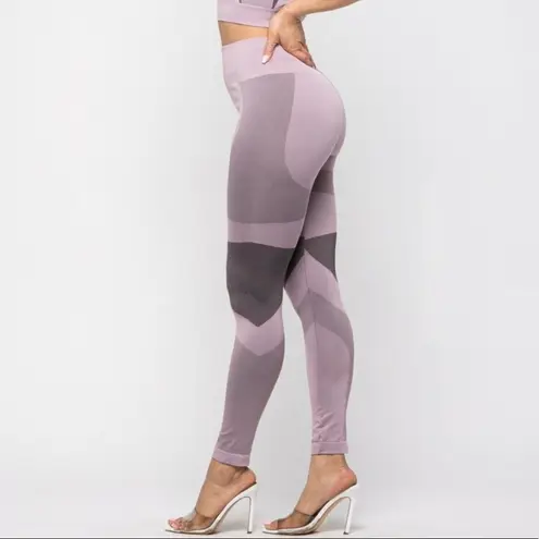 Kimberly C Space Dye Two Piece Legging & Top Set Pink Size undefined