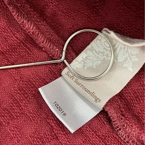 Soft Surroundings Remi Gauze Linen Dress Cinnamon Red Size PS Petite Small