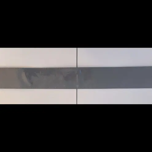 Unique Vintage Vintage Grey Patent faux Leather Belt Emily in Paris SATC And Just Like That