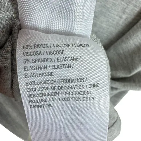 H by Halston Gray Long Sleeve Stretchy Light Soft Pullover Rayon Shirt Size L