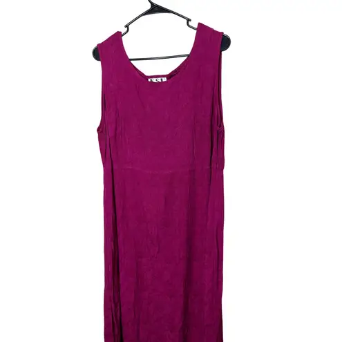 KSL Karin Stevens 2 Piece Dress Set Plus Size 20W Magenta Maxi Dress Blouse Pink