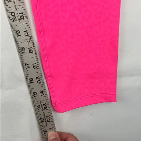 Zyia Active women's size 8 10 medium hot Pink Leopard Print Leggings yoga
